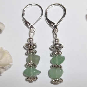 Green Adventurine Earring Set Dangle Drop NWT 4662